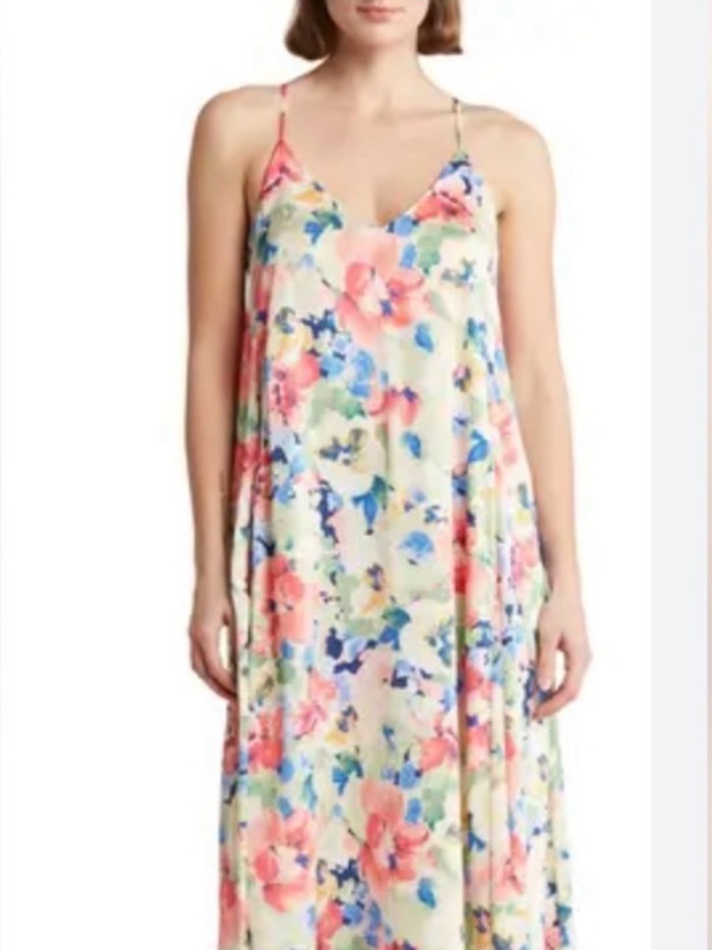 Tahari Arthur S. Levine Women's Dress Size XL Floral Watercolor Print